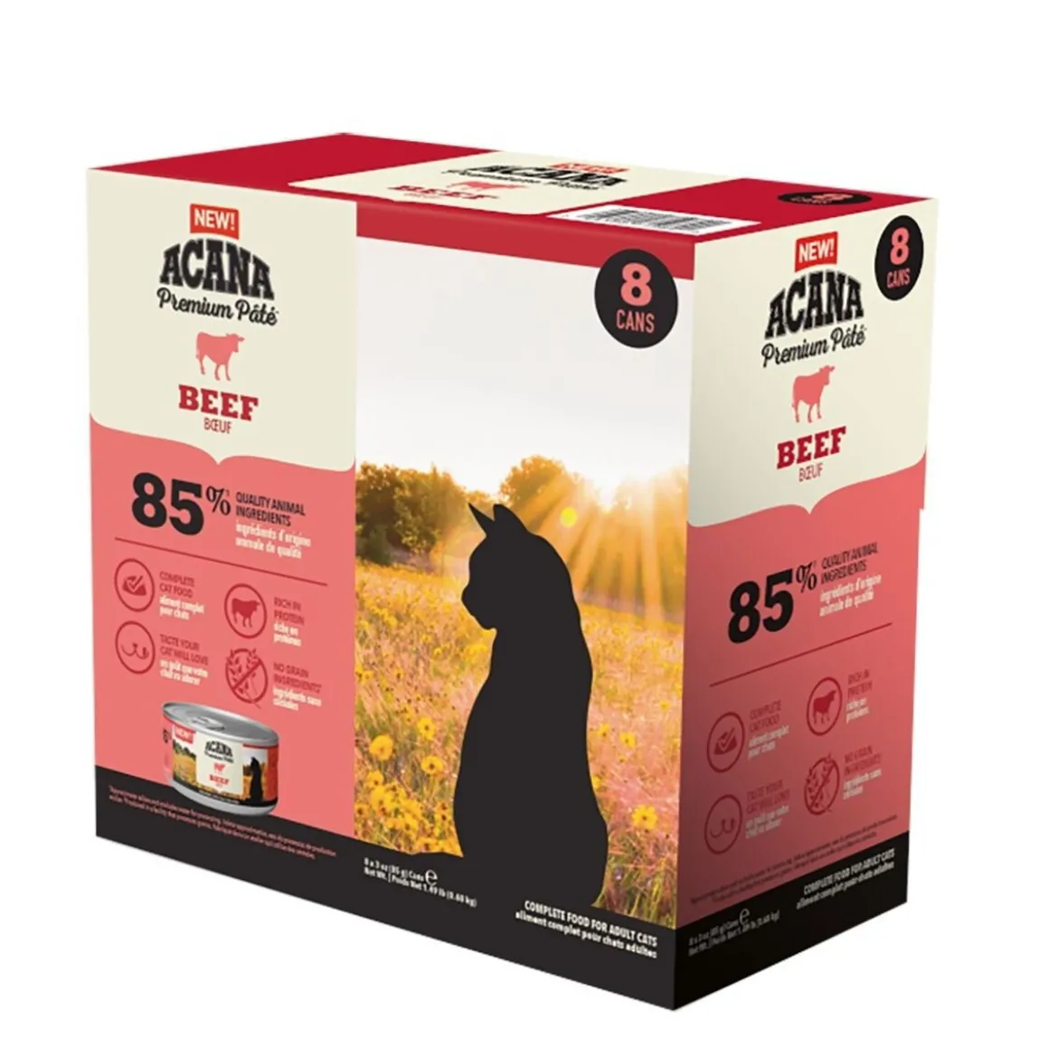 Acana Premium Pâté Beef Våtfoder till Katt 8x85 g