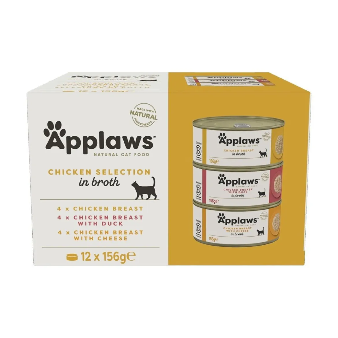 Applaws Selection in Broth Multipack Chicken 12x156 g