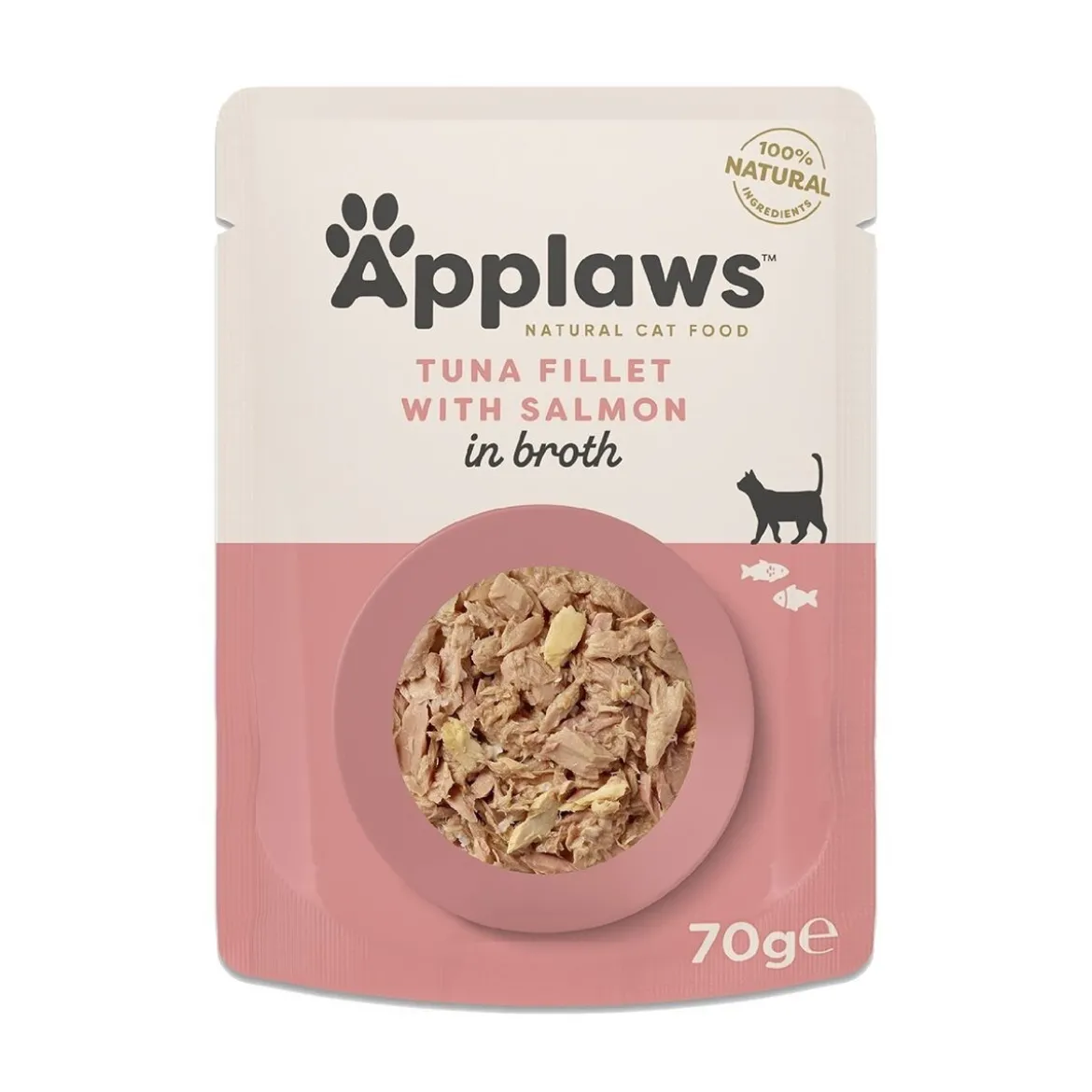 Applaws Tuna Fillet with Salmon in Broth 70 g