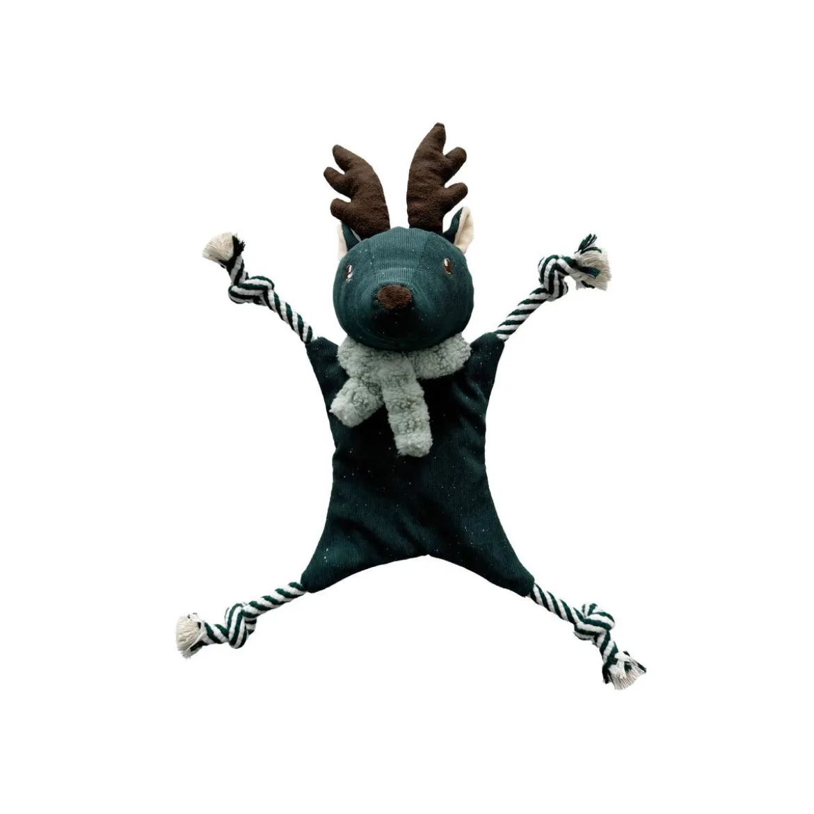 Bark-a-Boo Evergreen Platt Hjort med Rep 43 cm