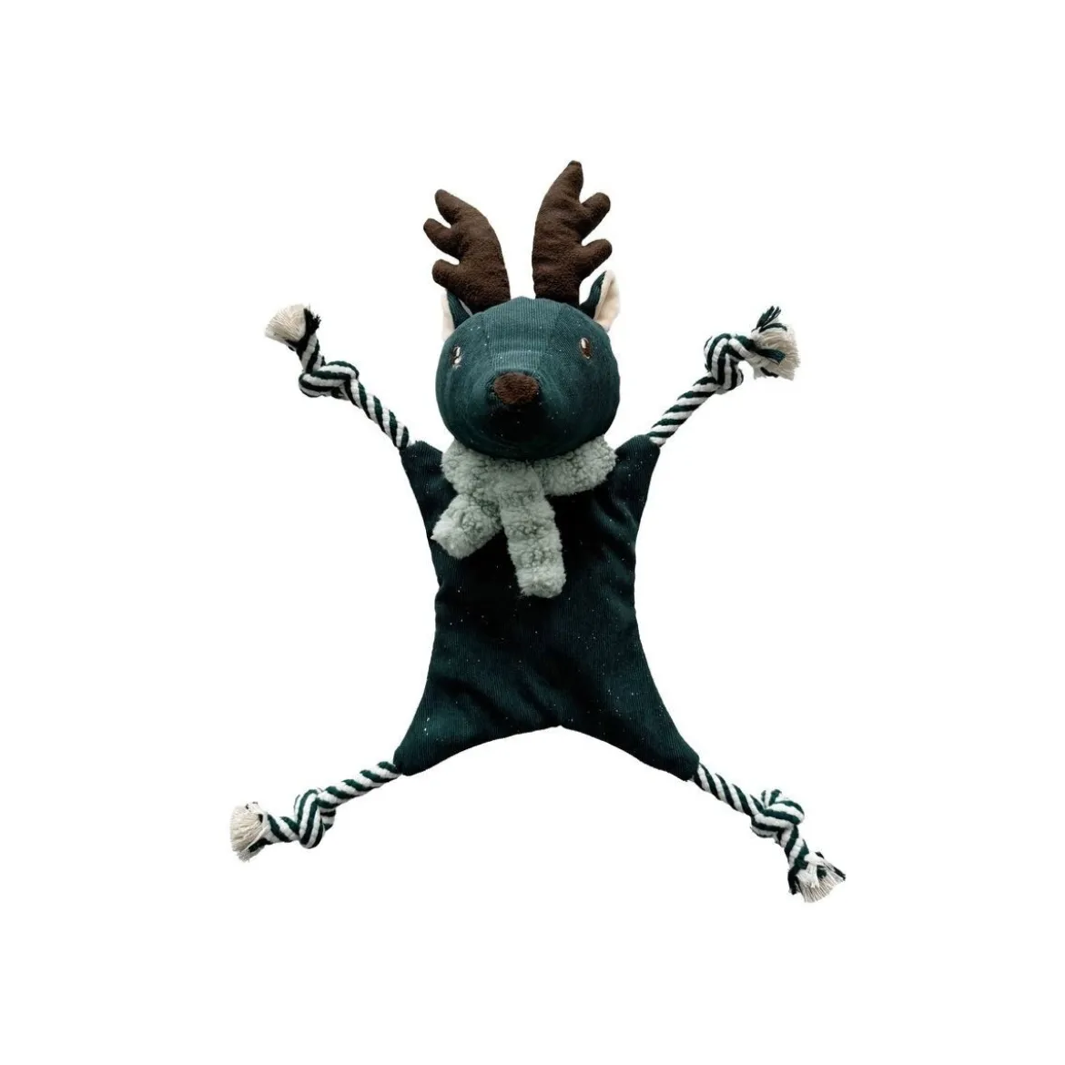 Bark-a-Boo Evergreen Platt Hjort med Rep 43 cm