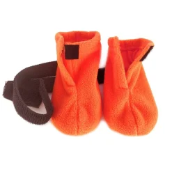 Basic Paws Fleece Hundskor Korta Orange 4-pack