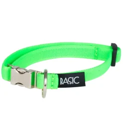 Basic Sweet Halsband Neongrön med metallås 20-30 cm