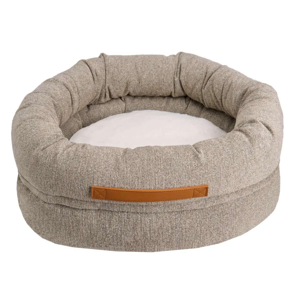 Basic WellB Ortopedisk Donut Bädd till Hund & Katt Grå/Grön