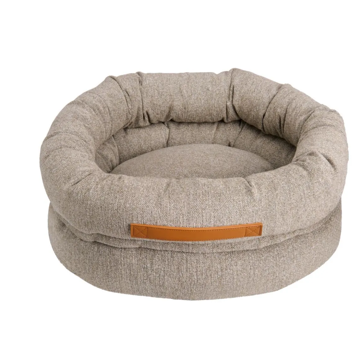 Basic WellB Ortopedisk Donut Bädd till Hund & Katt Grå/Grön