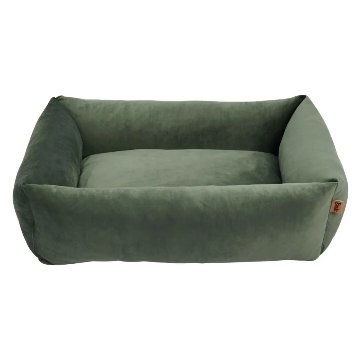 Basic WellB Velvet Ortopedisk Hundbädd/Kattbädd Grön