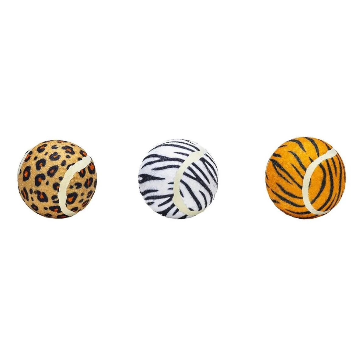 Beeztees Dog Jungle Tennisbollar Djurmönster 3-pack