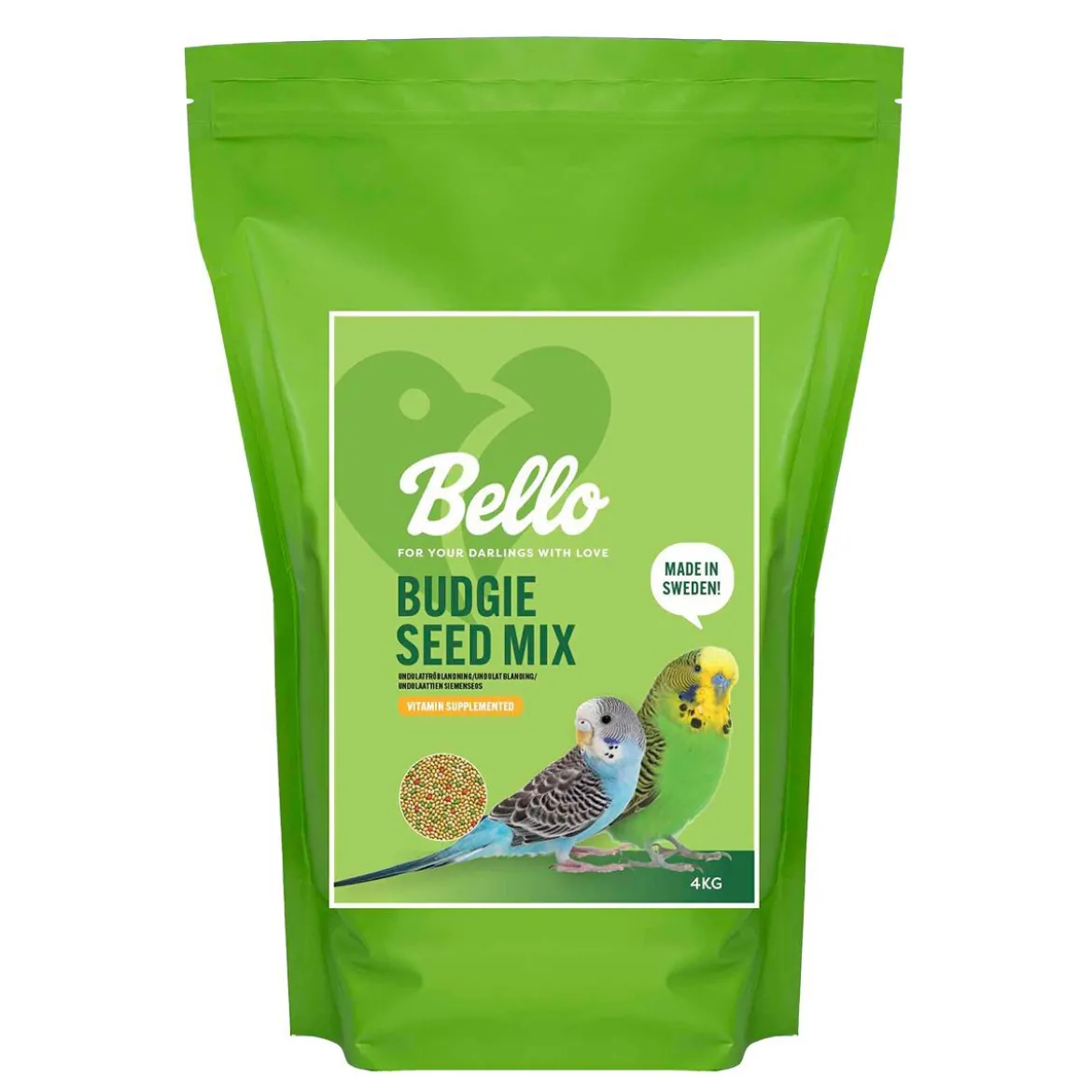 Bello Budgie Seed Mix Fågelmat till Undulat 4 kg