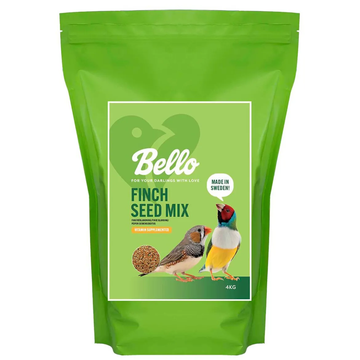 Bello Finch Seed Mix Fågelmat till Finkar 4 kg