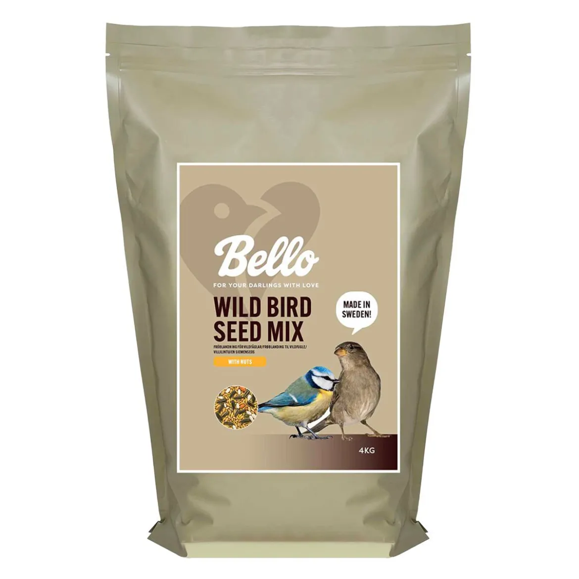 Bello Vildfågelmix med Nötter 4 kg