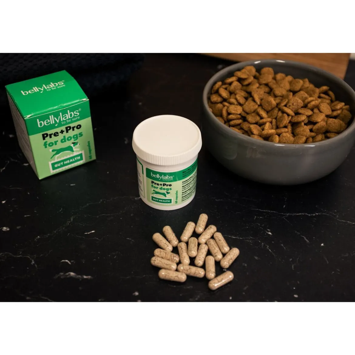 Bellylabs Pre+Pro för Hund 60 Kapslar