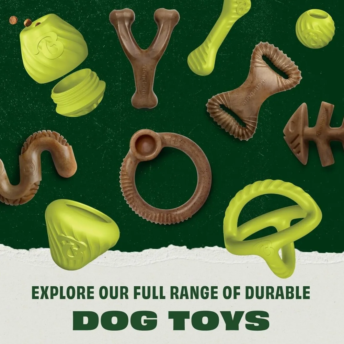 Benebone Bounce Tug Dragleksak i Gummi