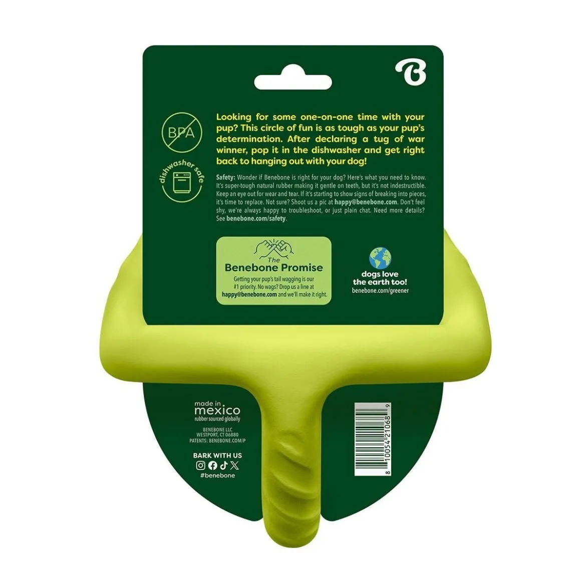 Benebone Bounce Tug Dragleksak i Gummi