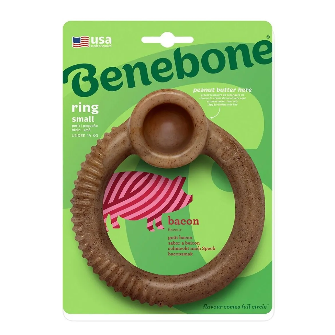 Benebone Tuggring i Nylon med Baconsmak