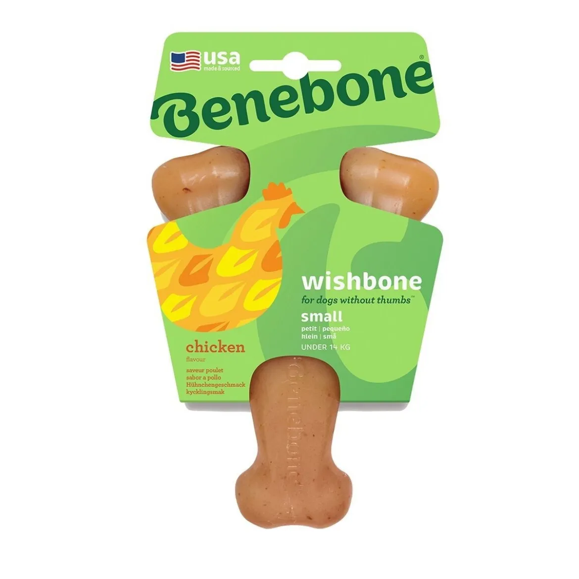 Benebone Wishbone Hundben i Nylon Kycklingsmak