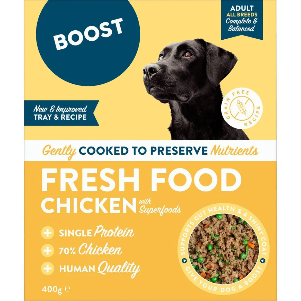 Boost Fresh Chicken Färsklagat Hundfoder 400 g
