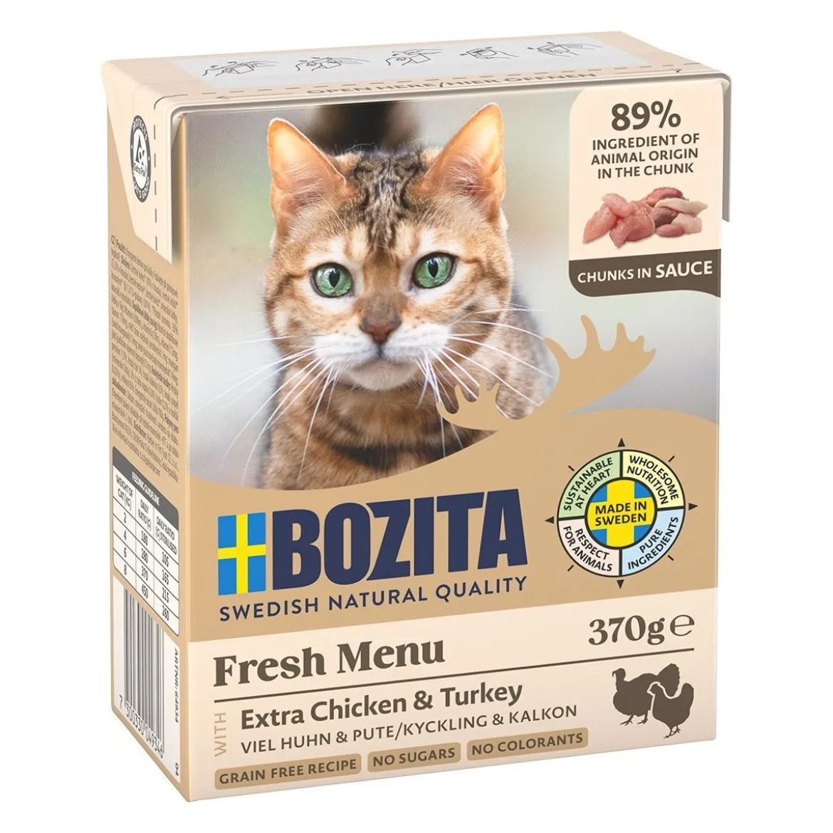 Bozita Bitar i sås Kyckling & Kalkon 370 g