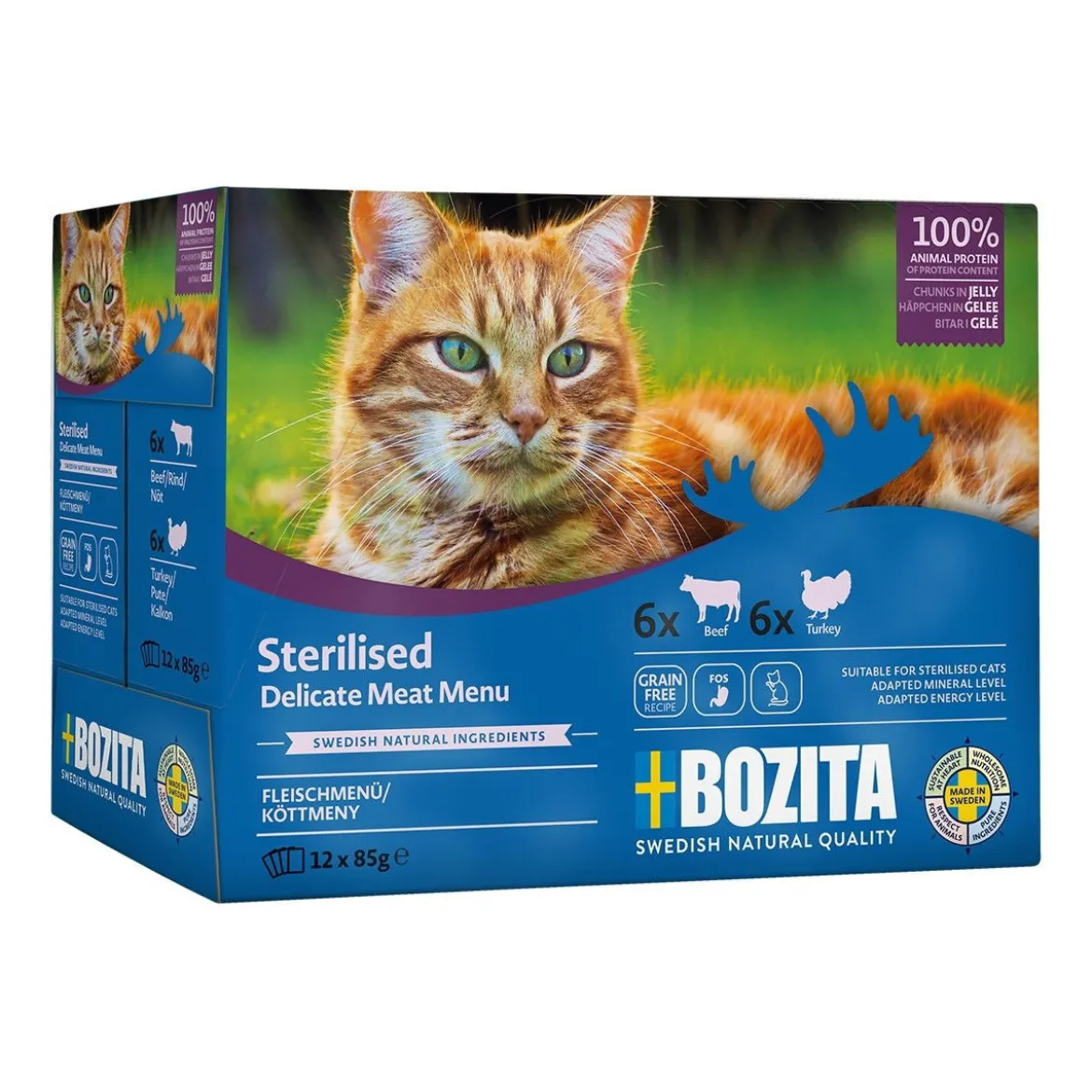 Bozita Indoor & Sterilised Multibox i Gelé 12x85 g
