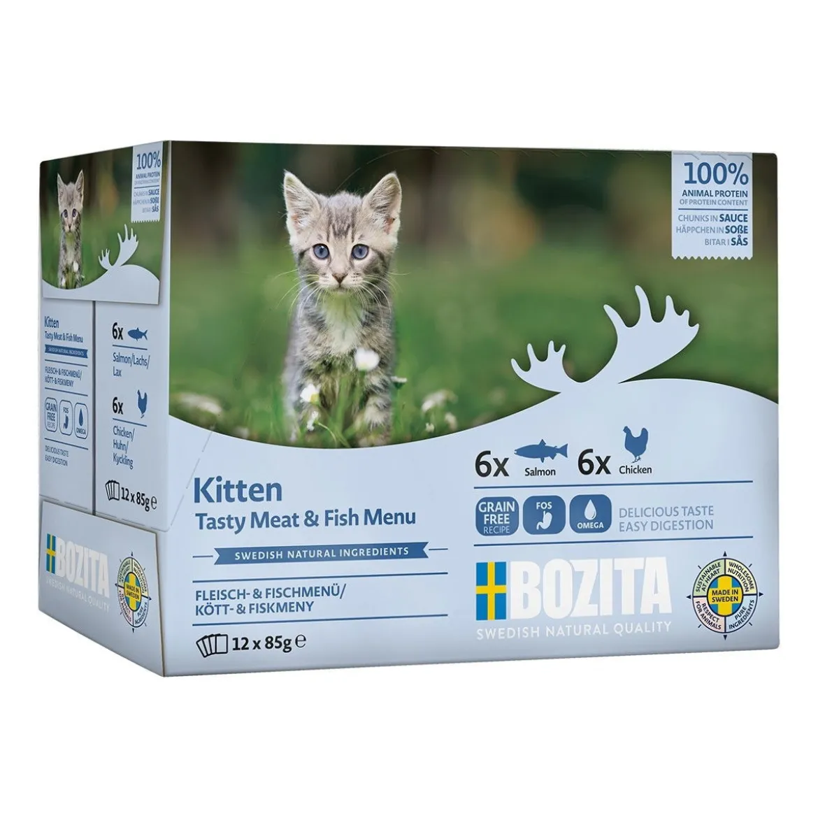 Bozita Kitten Multibox i Sås 12x85 g