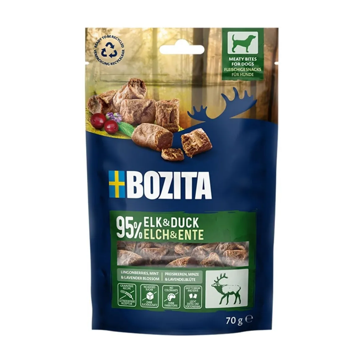 Bozita Meaty Bites Hundgodis Älg & Anka 70g