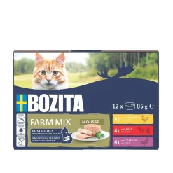 Bozita Mousse Våtfoder till Katt Farm Mix 12x85 g