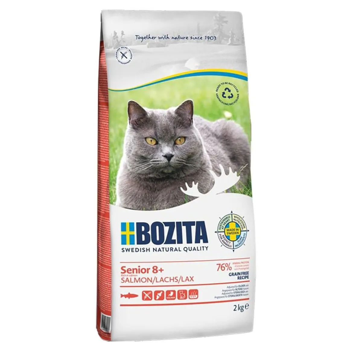 Bozita Senior 8+ Spannmålsfri Kattmat med Lax