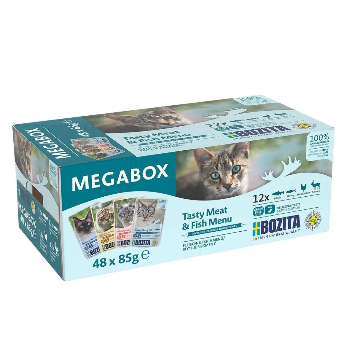 Bozita Våtfoder till Katt Megapack 48x85 g