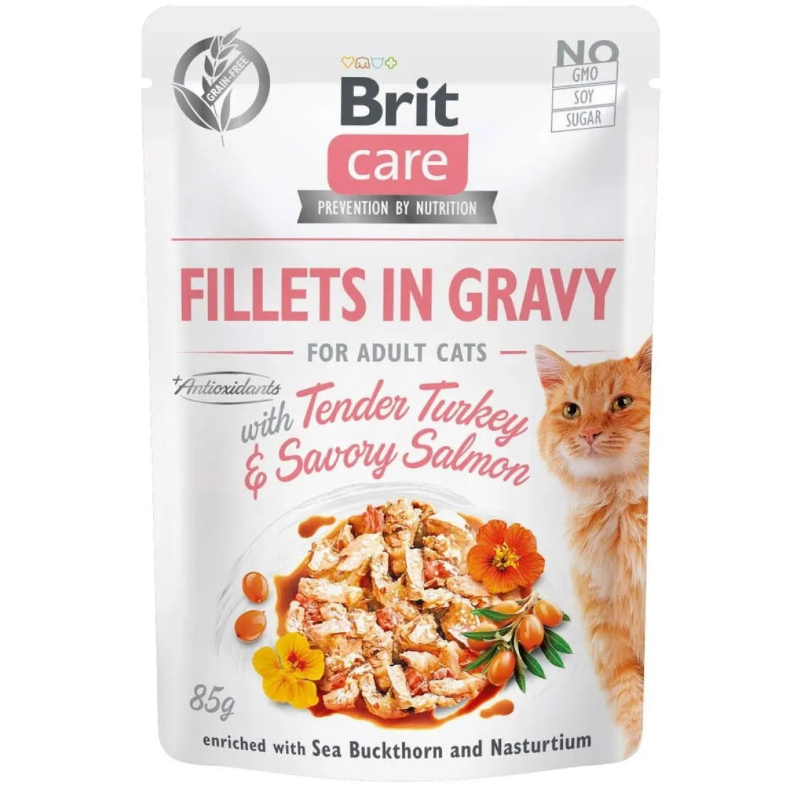 Brit Care Cat Adult Kalkon & Lax i Sås 85 g