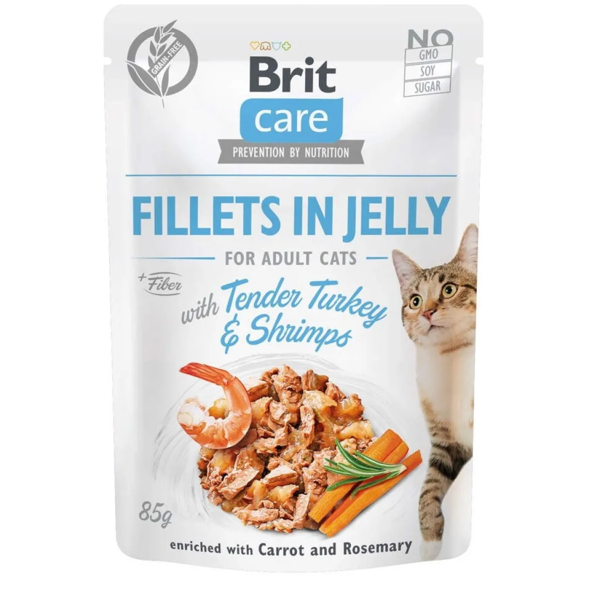 Brit Care Cat Adult Kalkon & Räkor i Gelé 85 g