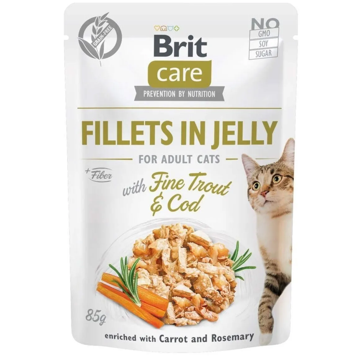 Brit Care Cat Adult Torsk & Öring i Gelé 85 g