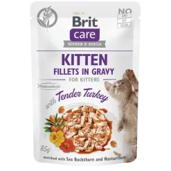 Brit Care Cat Kitten kalkon i sås 85 g