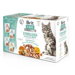 Brit Care Cat Sterilized Bitar i Sås Multipack 12 x 85 g