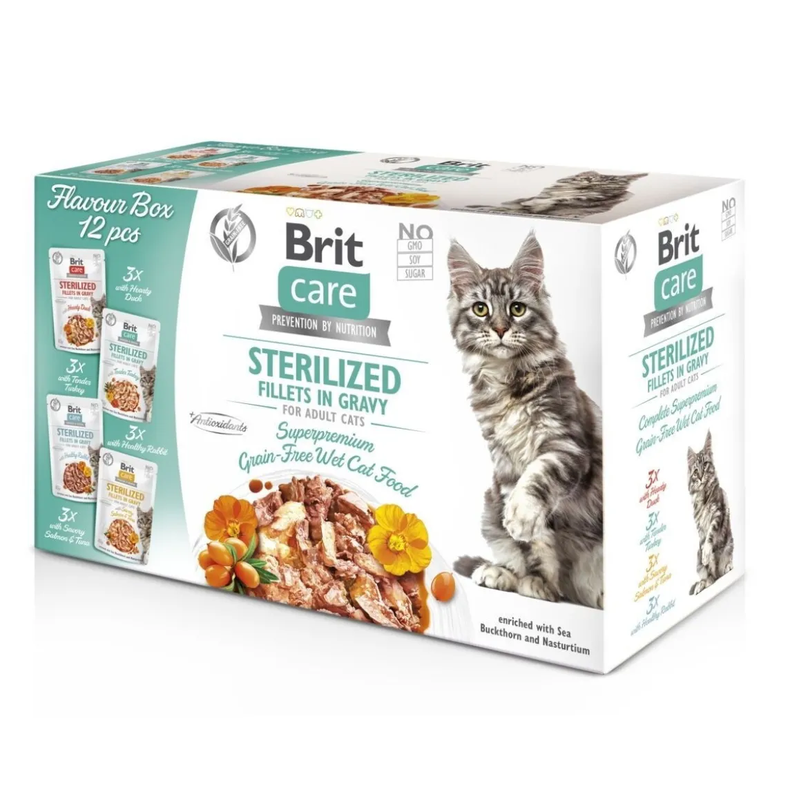Brit Care Cat Sterilized Bitar i Sås Multipack 12 x 85 g