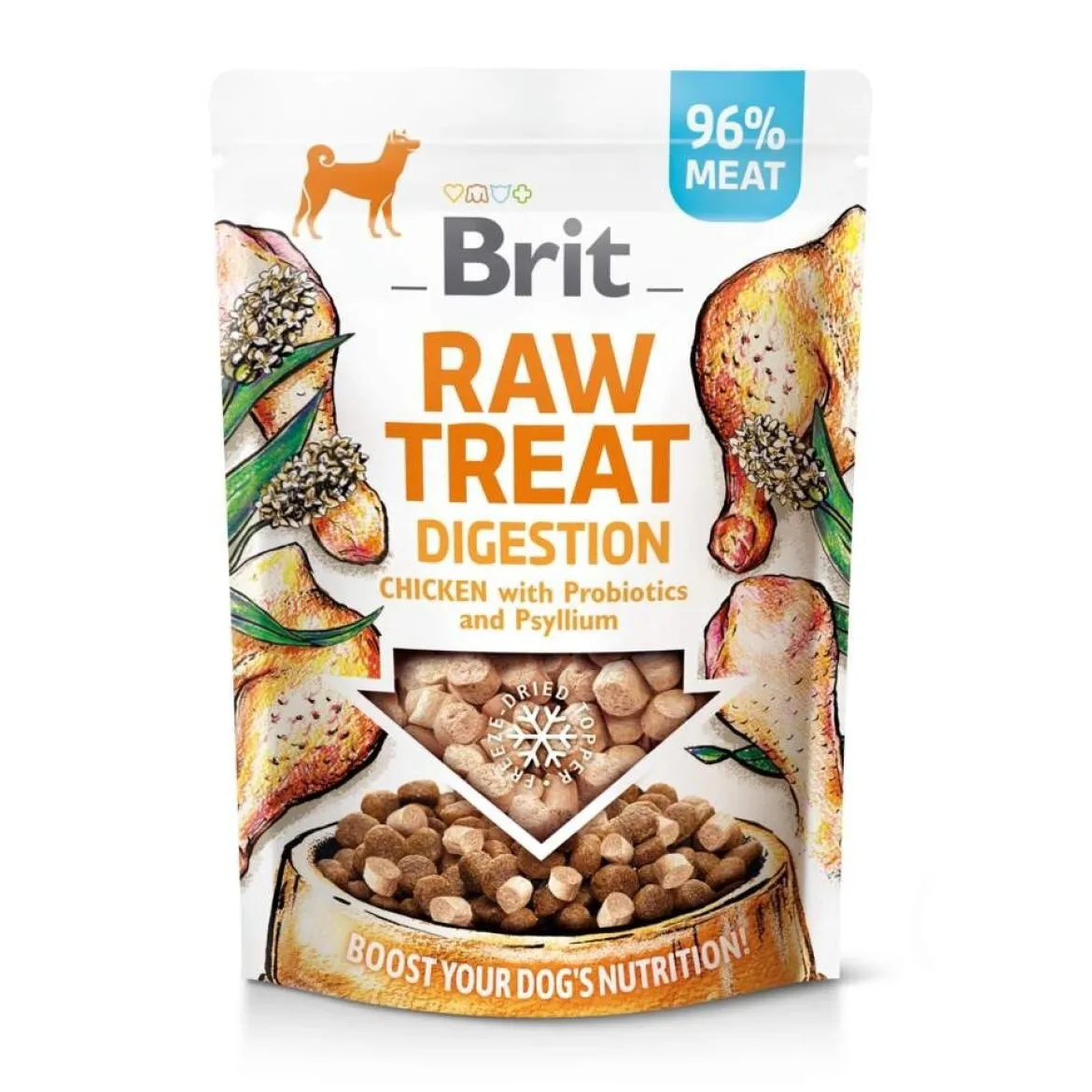 Brit Care Raw Treat Dog Digestion Kyckling & Gris 40 g