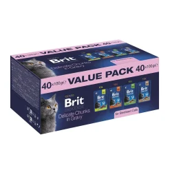 Brit Premium by Nature Cat Sterilised Adult Value Pack Chunks in Gravy Våtfoder till Katt 40x100g