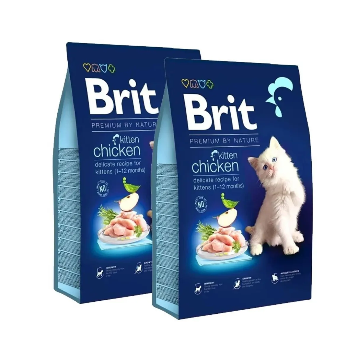 Brit Premium By Nature Kitten Chicken 2x8 kg