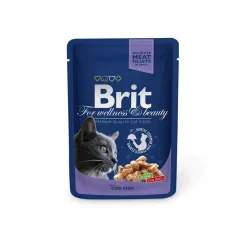 Brit Premium Portionspåsar Med Torsk För Katter
