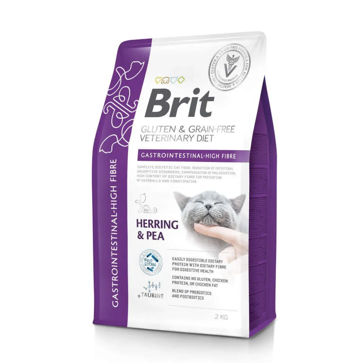 Brit Veterinary Diet Cat Gastrointestinal Grain Free High Fibre Veterinärfoder till Katt