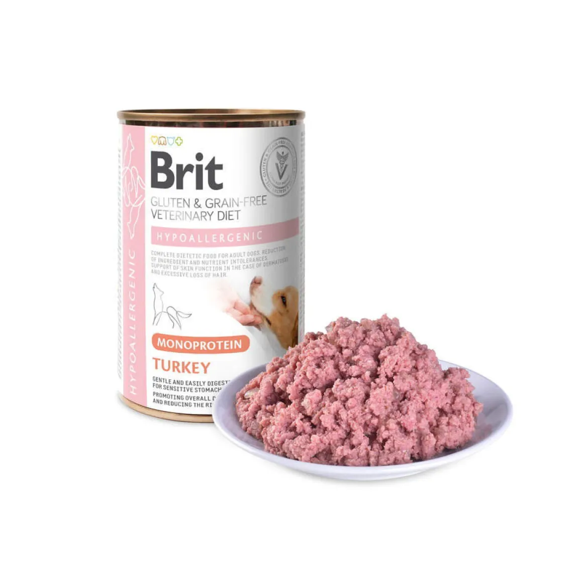 Brit Veterinary Diet Dog Hypoallergenic Monoprotein Turkey Veterinärfoder till Hund 400 g