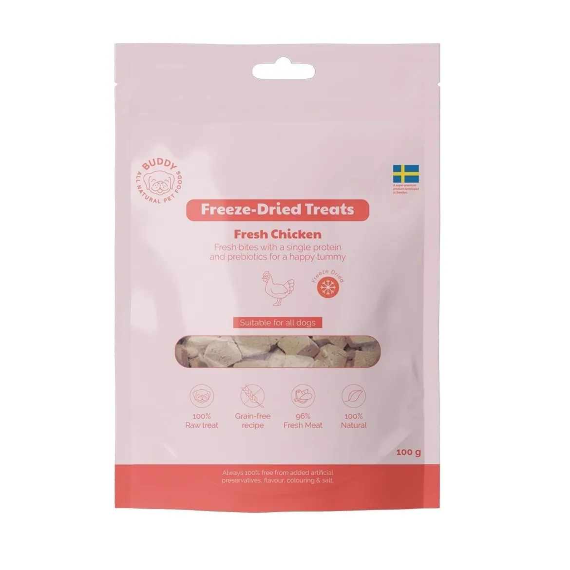 Buddy Frystorkade Kycklingbitar 100 g