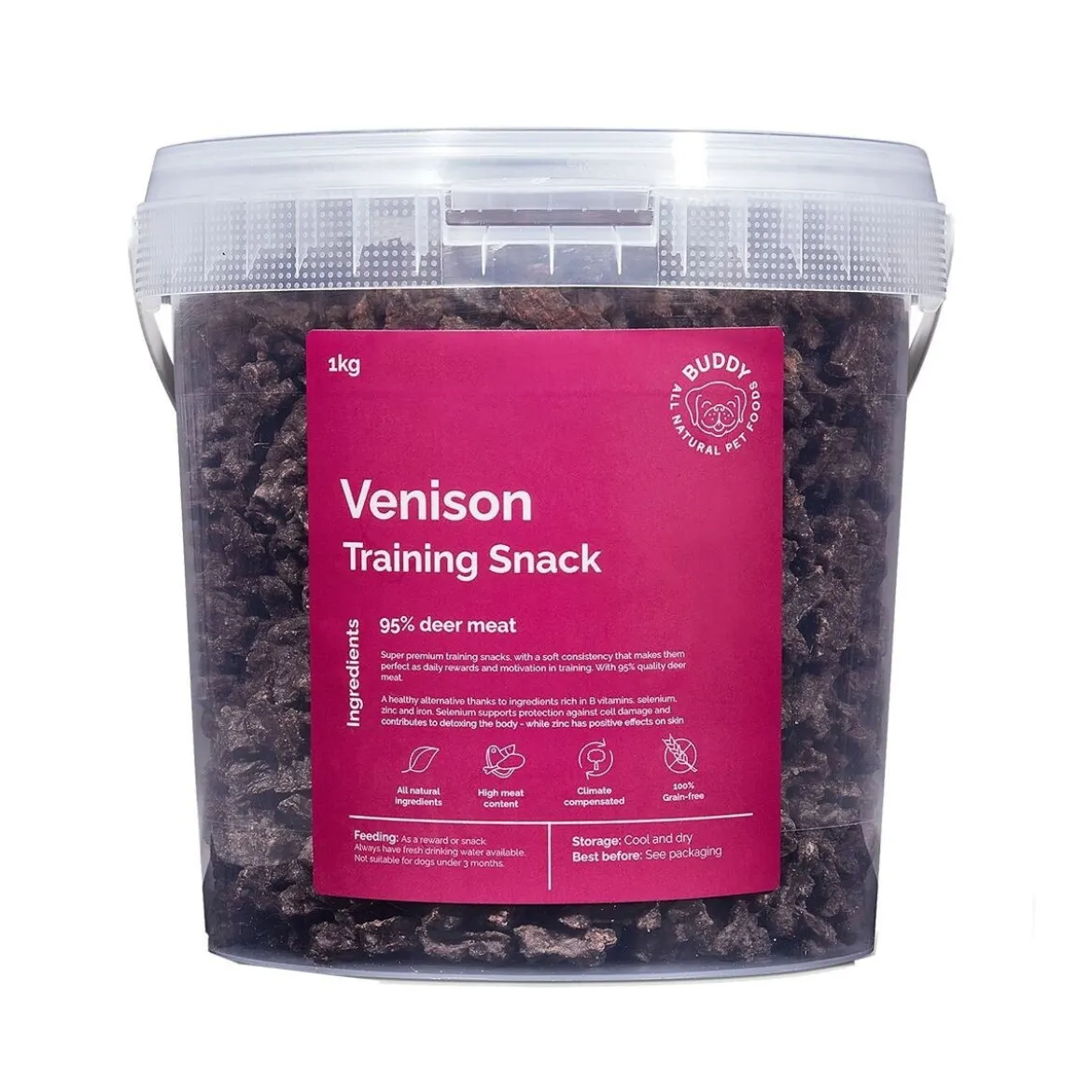 Buddy Petfoods Träningsgodis Hjort 1 kg
