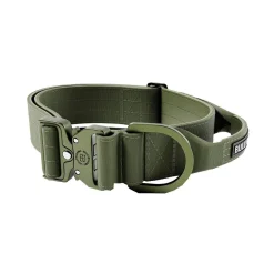 BullyBillows Combat Hundhalsband med Handtag Grön 5 cm