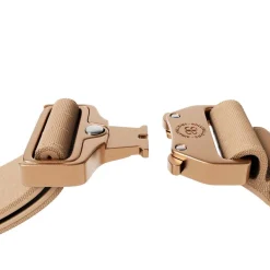 BullyBillows Combat Hundhalsband med Handtag Beige 4 cm