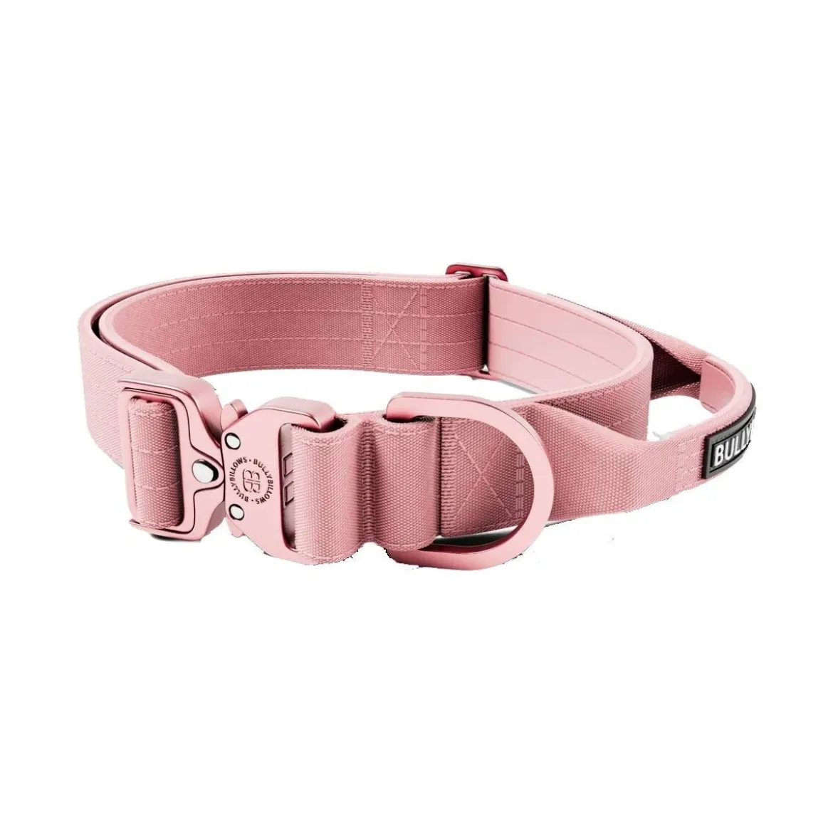 BullyBillows Combat Hundhalsband med Handtag Rosa 4 cm