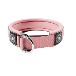 BullyBillows Hundhalsband Halvstryp Reflekterande Rosa 4 cm