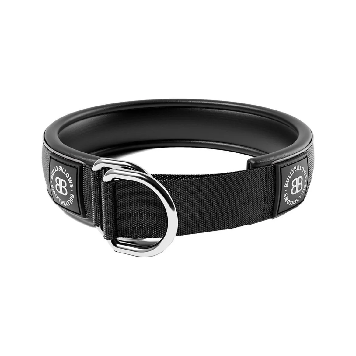 BullyBillows Hundhalsband Halvstryp Reflekterande Svart 5 cm