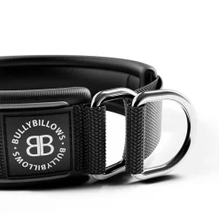 BullyBillows Hundhalsband Halvstryp Reflekterande Svart 4 cm