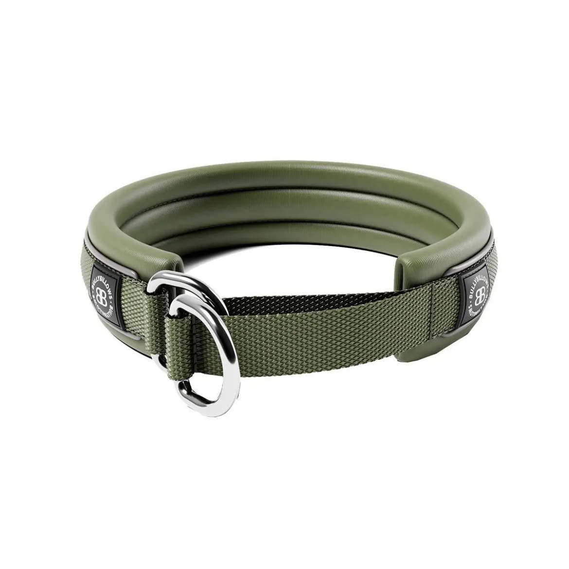 BullyBillows Hundhalsband Halvstryp Reflekterande Grön 3 cm