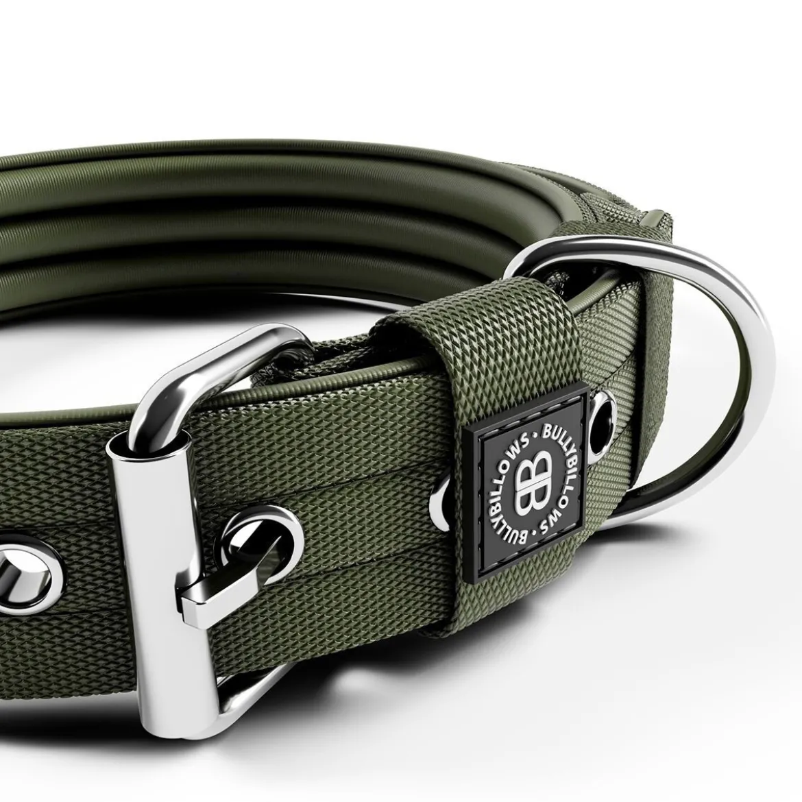 BullyBillows Hundhalsband med Spänne 4 cm Grön