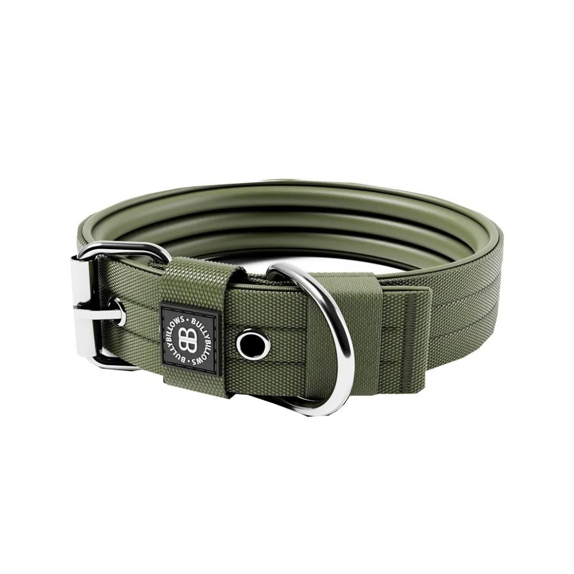 BullyBillows Hundhalsband med Spänne 4 cm Grön